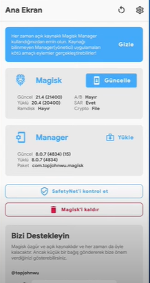 Android 11 Root Atma Yöntemi Uygulama Magisk Manager 2021