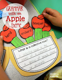 Apple activities-Collective nouns grammar craft for 2nd and 3rd grade.
