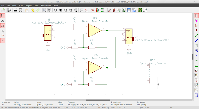 Pengaturan Unit Simbol Multi Pada Opamp