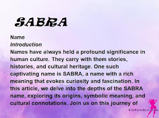meaning of the name "SABRA"