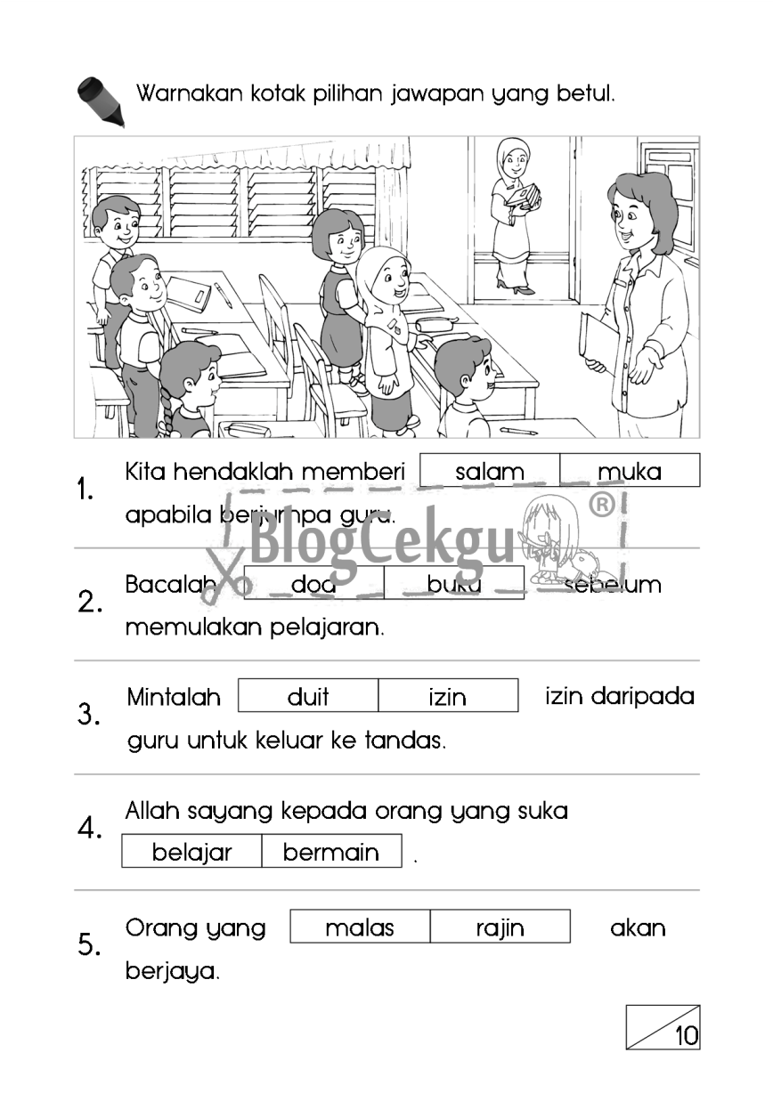 Blog CekGu: Soalan Pendidikan Islam PK (BP) Tahun 2 KSSR