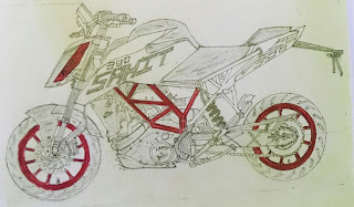 Sketch of KTM duke 390