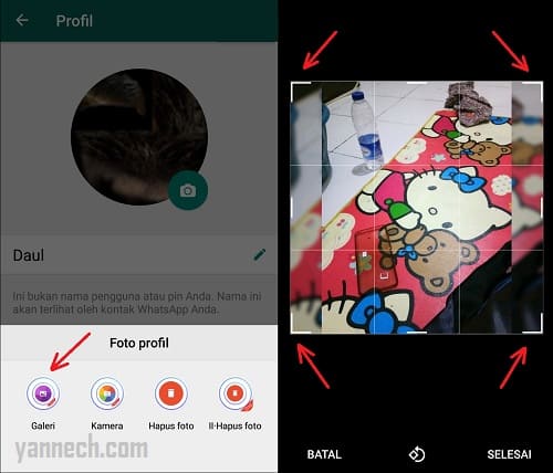 Cara Pasang Foto Profil WhatsApp Secara Penuh Tidak Terpotong