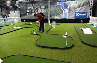 Putting at The Golf Show by American Golf at EventCity in Manchester