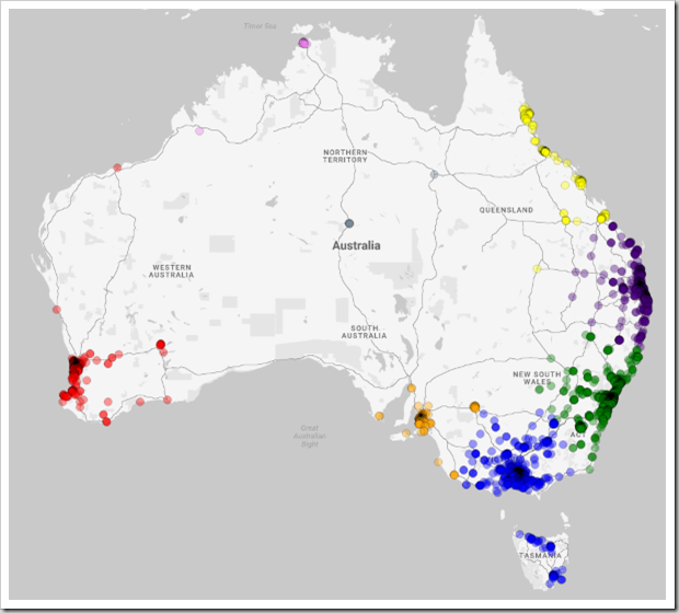 Clusters - Australia