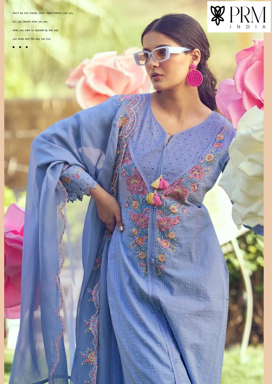 Eden Rose Prm India Cotton Handwork Readymade Pant Style Suits