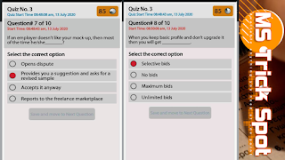 Freelancing Solved Quiz # 3-Batch-07 [ MsTrick Spot ]