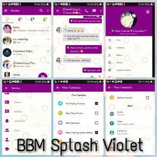 BBM MOD Splash Violet V3.0.0.18 Apk