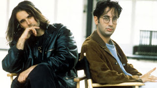 Newman and Baddiel posing in the early 1990s