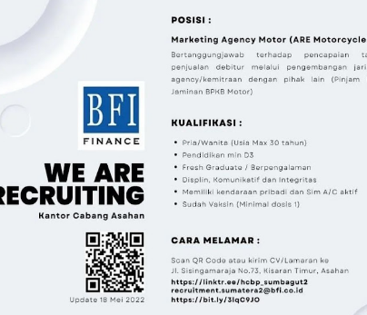 Lowongan Kerja di PT BFI Finance Indonesia Tbk