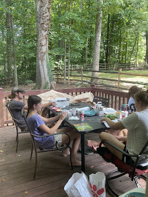 The four of you sitting out back at the picnic table with your Chick-fil-A, playing D & D.