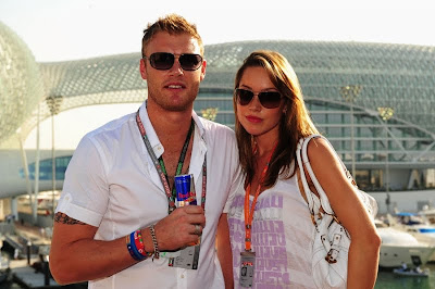 Andrew Flintoff and his wife