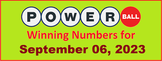 PowerBall Winning Numbers for Wednesday, September 06, 2023