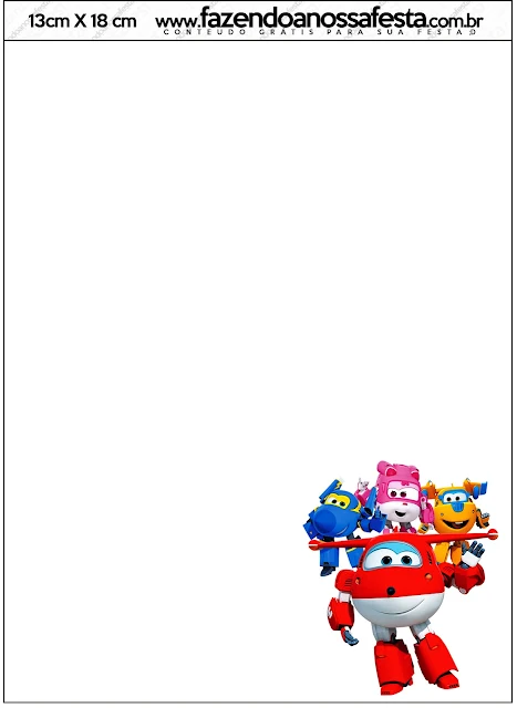 Super Wings: Free Printable Invitations. 