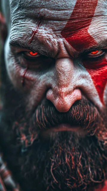 Kratos Face Wallpaper for iPhone