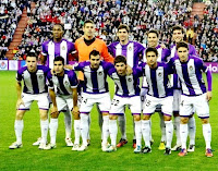 REAL VALLADOLID C. F. Temporada 2012-13. Manucho, Dani Hernández, Sereno, Óscar, Marc Valiente. Rukavina, Lluis Sastre, Balenziaga, Víctor Pérez, Bueno y Omar Ramos. REAL VALLADOLID C. F. 1 F. C. BARCELONA 3 Sábado 22/12/2012, 18:00 horas. Campeonato de Liga de 1ª División, jornada 17. Valladolid, Estadio José Zorrilla: 24.893 espectadores. GOLES: 0-1: 42’, Xavi. 0-2: 59’, Leo Messi. 1-2: 88’, Javi Guerra. 1-3: 89’, Cristian Tello.