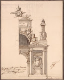 Preliminary Design of the Decoration for the St Nicholas Gate in the Moscow Kremlin on the Occasion of the Coronation of Alexander I by Pietro di Gottardo Gonzaga - Architecture drawings from Hermitage Museum