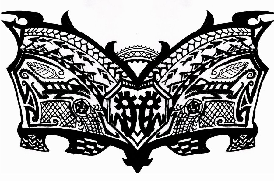 Tribal Maori Chest Tattoo