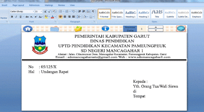 Contoh Kop Amplop Surat Sekolah Contoh Kop Surat