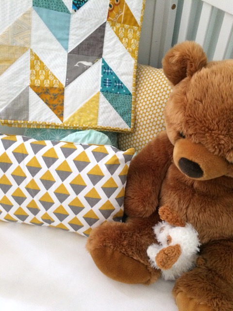 Herringbone baby quilt