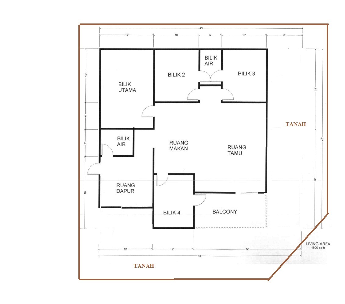  Plan Rumah Kampung  Desainrumahid com