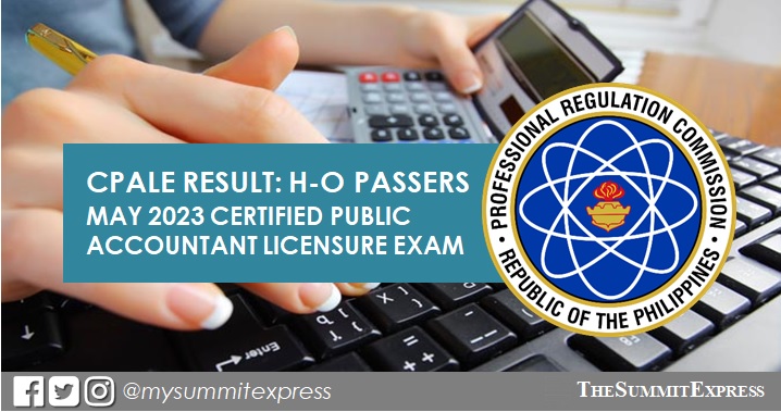 H-O PASSERS: May 2023 CPA board exam result