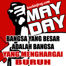 Gambar DP BBM Hari Buruh  May Day 2017 - Kochie Frog