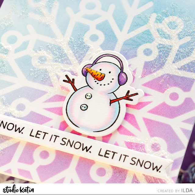 Let It Snow - Snowflake Card | Studio Katia