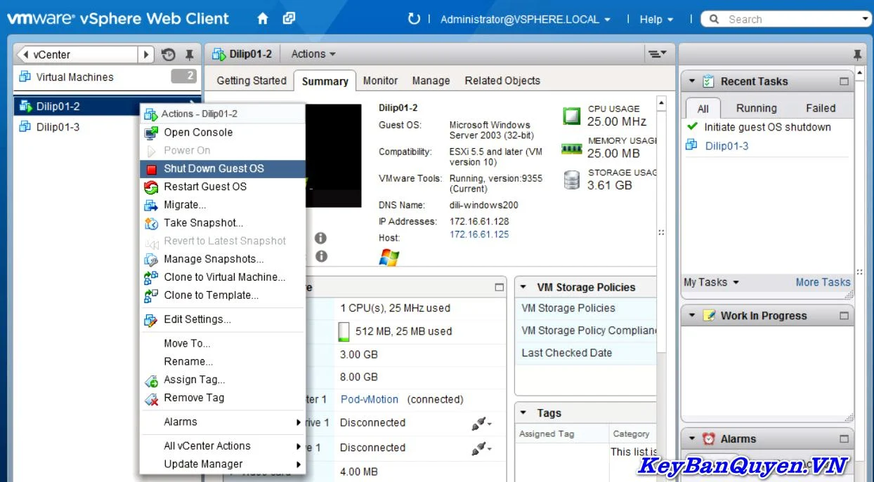 Tài liệu học vSphere 6.5 Foundations : Quản trị Virtual Machines và vApps.