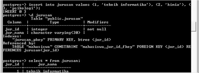 Kelas Informatika - Input Data Jurusan