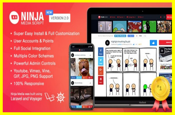 Ninja Media Script v2.0.5 - Viral Fun Media Sharing Site