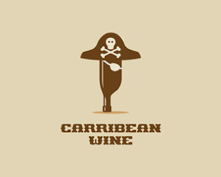 Mẫu thiết kế logo thương hiệu Carribean Wine