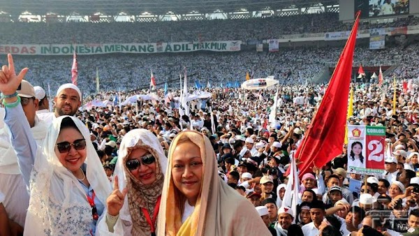 Tiga Putri Soeharto Disambut di Kampanye Akbar Prabowo