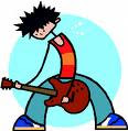 Cartoon Kid With Guitar