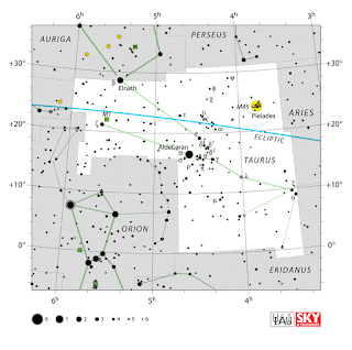 IAU: Карта на съзвездието Бик | Taurus