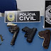 Polícia Civil apreende arma e prende suspeitos de roubos na região de Esperança.