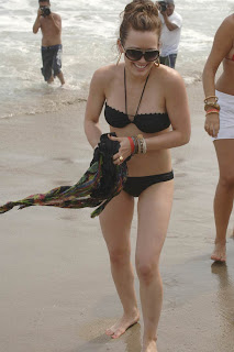 Hilary Duff on the Beach