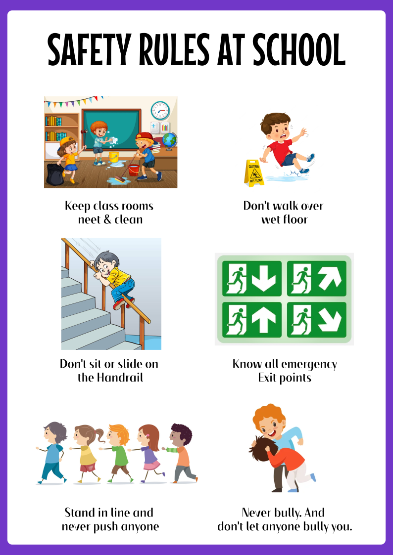 School Safety Rule Poster