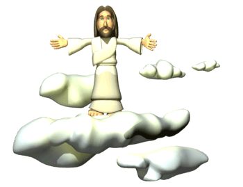 Jesus sob as nuvens