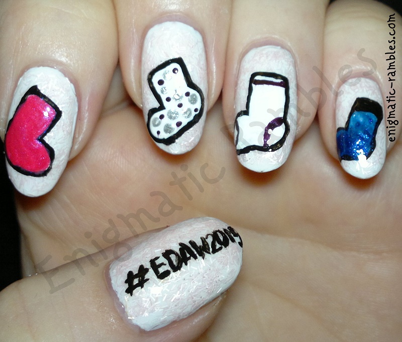 #EDAW2015-Eating-Disorder-Awareness-Week-2015-Nails-Nail-Art-Sock-It