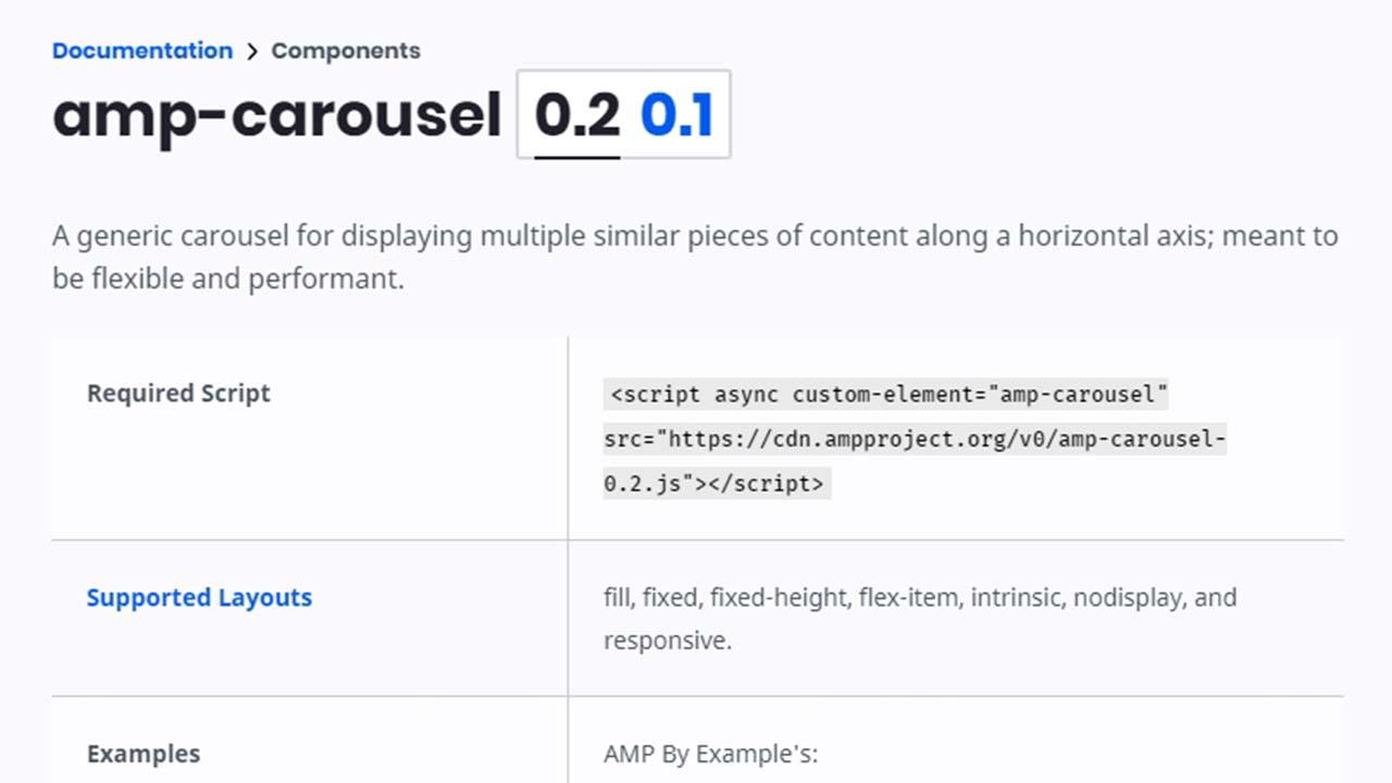 Update amp-carousel Menjadi Versi 0.2