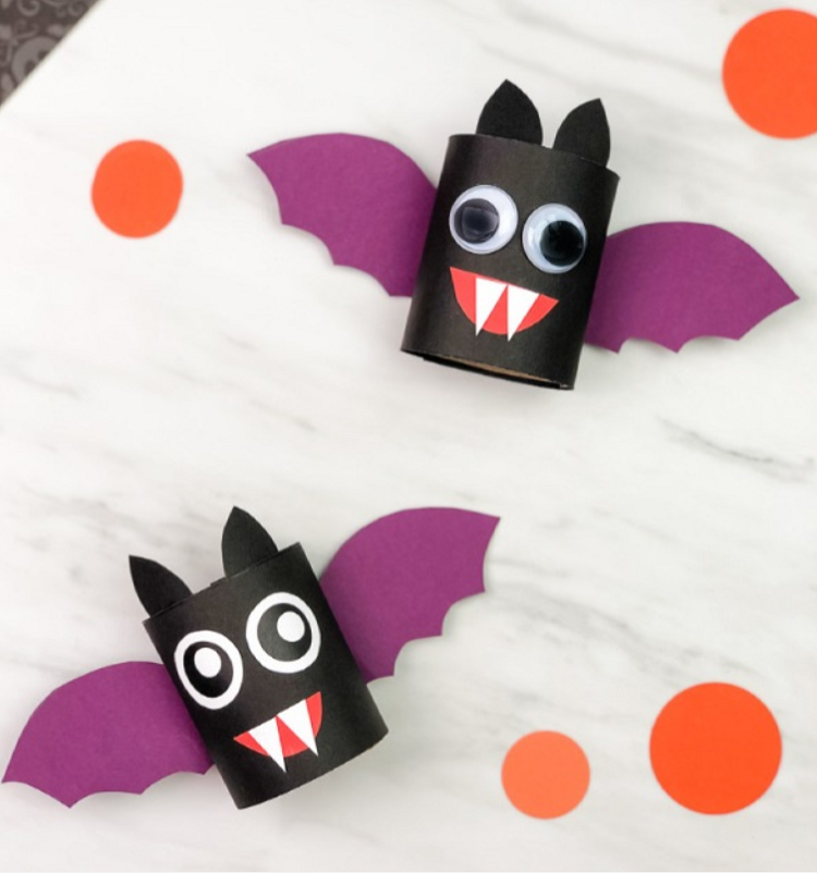 bat craft made from toilet rolls