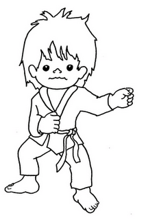 Dibujo de Karate para colorear