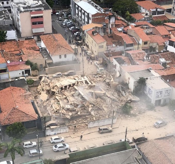 Prédio residencial desaba em Fortaleza