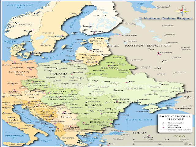 Map Eastern Europe And Russia