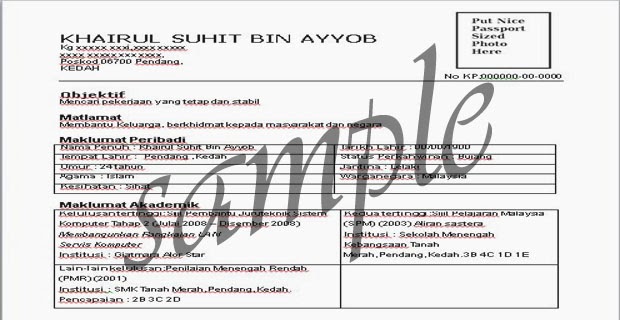 Contoh Resume: Contoh Resume Bahasa Melayu