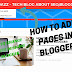 HOW TO ADD PAGES IN BLOGGER | YUVITDAZZ