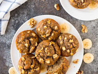 Healthy Banana Nut Muffins