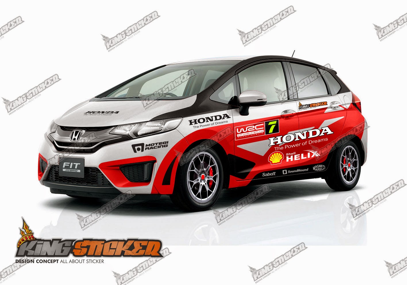 Top Cutting Sticker Mobil Honda Jazz Merah Terbaru Modifotto