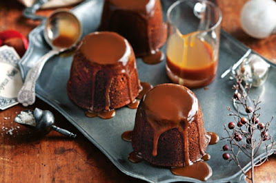 Gingerbread puddings with salted toffee sauce  Recipe